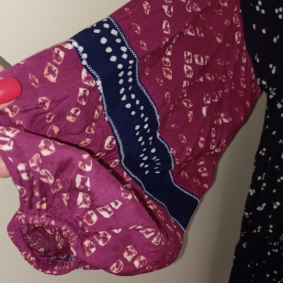 Free People Shibori Patchworkk Tunic Dress Sz Small - Picture 4 of 6